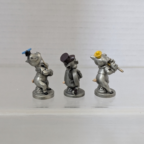Vintage Disney 3 Little Pigs Barnyard Symphony by Hudson Pewter #5479, 5480,5481 - Picture 2 of 7